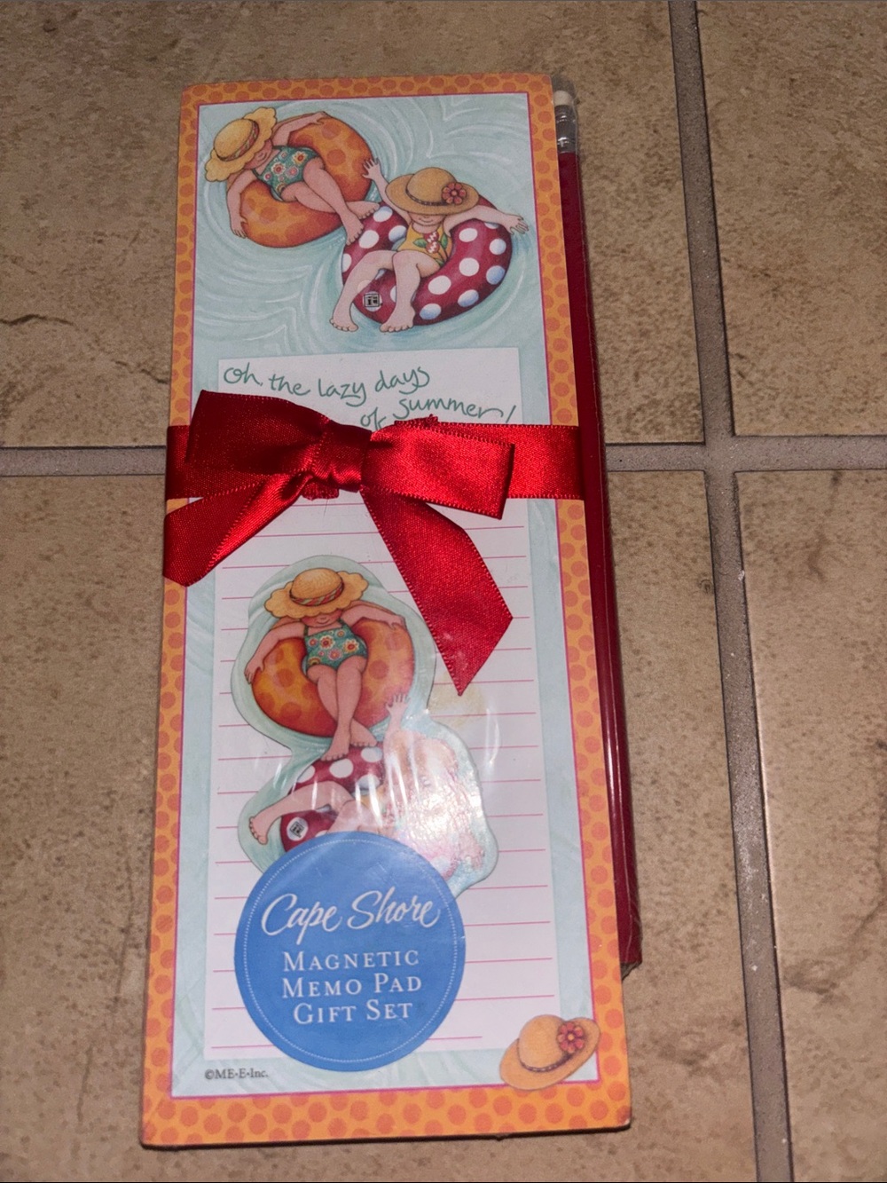 Cape Shore Red Magnetic Memo Pad Gift Set